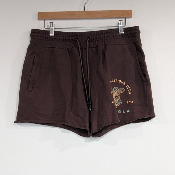YoungLA French Terry Sweat Shorts Brown Size Large - Picture 1 of 3